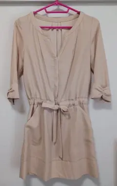 【断捨離値下】LAUTREAMONT⭐ ウエストリボン付 ワンピース　サイズ１