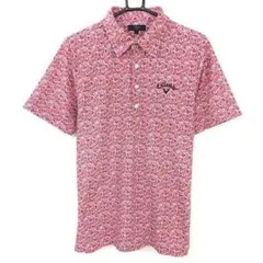 Callaway キャロウェイ 半袖ポロシャツ ピンク×レッド 花柄 メンズ