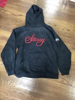 ワ*タ様 Stüssy ブラック パーカー フード付き