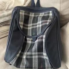 幼児用　チェック　ネイビー　リュック