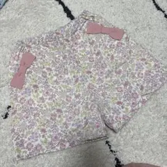 美品　プティマイン　ショートパンツ　花柄　ピンク　130