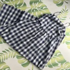 キャミソールチェック　ワンピース