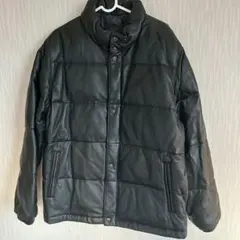 WindArmor 羊革 レザーダウンジャケット 黒 L