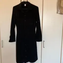 OLDNAVY サテンシャツワンピース　ブラックのサムネイル