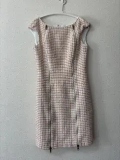 Jewels 【S】ホワイト・オレンジ ツイード タイトドレス