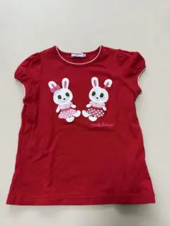 Miki House うさこTシャツ赤 90 100 110cm