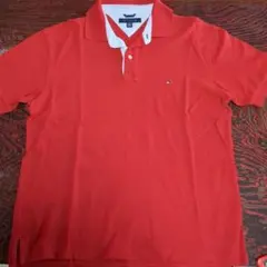 Tommy Hilfiger 赤 ポロシャツ Mサイズ