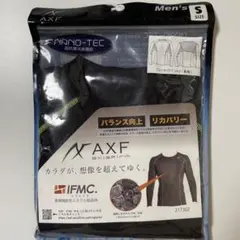 AXF　アクセフ　メンズ　クルーネックTシャツ　長袖　ブラック　Sのサムネイル