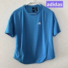 adidas トレーニングTシャツ レディースSサイズ色スカイブルー試着のみ美品