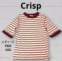 Crisp クリスプ ボーダー リンガー Tシャツ 半袖 カットソー Fのサムネイル