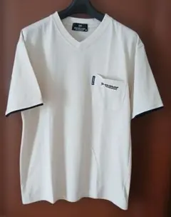 DUNLOP MOTORSPORT Vネック Tシャツ ポケット付き