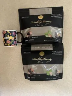 Healthy Beauty 黒ごまラテ味 2袋セット 日比谷花壇マグカップ付 Healthy Beauty 黒ごまラテ味 2袋セット 日比谷花壇マグカップ付