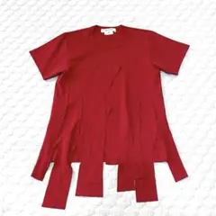 COMME des GARCONS コムデギャルソン　半袖カットソー　短冊　赤のサムネイル