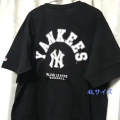 MLB ヤンキース バックロゴ 刺繍 Tシャツ 大きい 4Lサイズ