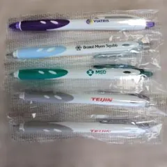 ボールペン5本セット製薬会社のノベルティ