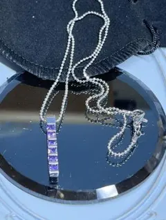 スワロフスキーパープルネックレス