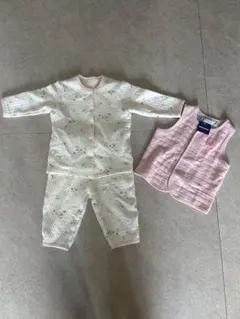 ミキハウス　80cm 花柄パジャマ 女の子セパレート