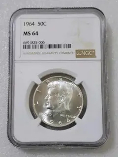 NGC鑑定】1964年 ケネディ ハーフダラー PF65 銀貨オリジナルラベル