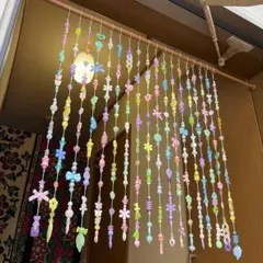 レトロ⭐︎スマイル⭐︎ビーズカーテン⭐︎ビーズのれん - メルカリ