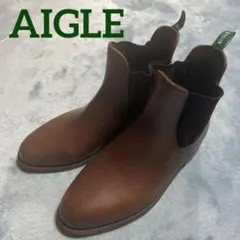 AIGLE レインブーツ チェルシーブーツ ブラウン 38
