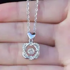 No.36 ハート型チェーンネックレス　シルバー　韓国高見え　刻印S925