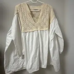 ニットベスト シャツ