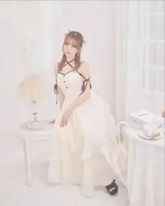 MichellMacaron バイカラーリボンシャーリングロングワンピ F - メルカリ