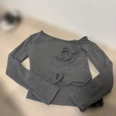 shein 長袖トップス グレー