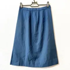 美品【 vintage 】 ウール混紡　ブルー　レトロスカートのサムネイル