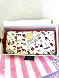 サマンサベガ　キティちゃん長財布　ホワイト白レッド赤 新品、未使用