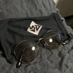 ラウンド型　サングラス　ブラウン