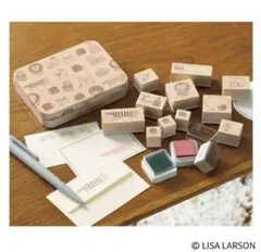 リサラーソン　木製スタンプセット