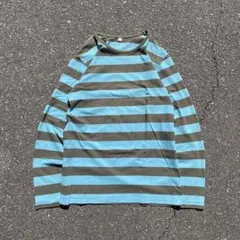 00s OLD UNIQLO ボーダーロンT Y2K グランジ Y2K city