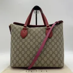 ［美品］グッチ　GGスプリーム　429147 ショルダーバッグ　バイカラー