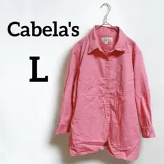 美品✨ Cabela's 【L】ピンク 長袖シャツ 秋 春 シャツ レディース