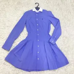 ラルフローレン 青色 長袖 ワンピース チュニック ポニー