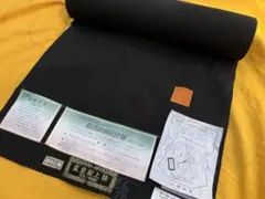 黒　紋付　絽　喪服　桔梗紋　着尺反物