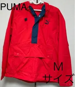 新品、未使用プーマ　メンズ　ナイロンジャケットMサイズ赤色、レッド　紺色、ブルー