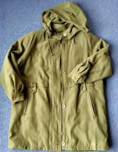 オリーブグリーン フード付き モッズコート M