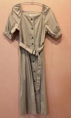 ロングワンピース ベルト付き Mサイズ
