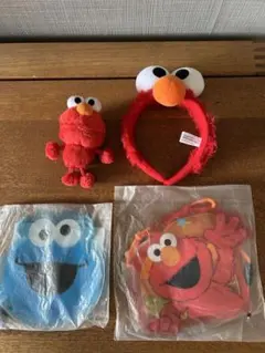 USJ セサミストリート エルモ カチューシャ ぬいぐるみ セット