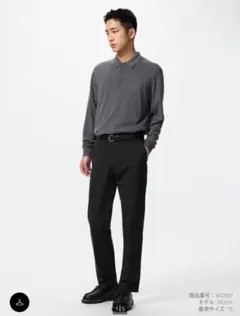 ユニクロ 感動パンツライト ブラック