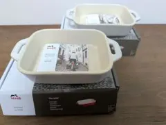 staub　ストウブ　レクタンギュラー　ディッシュ　新品　2点セットのサムネイル