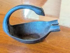 白鳥形灰皿　古美術　骨董品　鉄器　金属トレイ