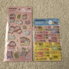 クレヨンしんちゃん　タイルシール　ぷっくりシール　2セット