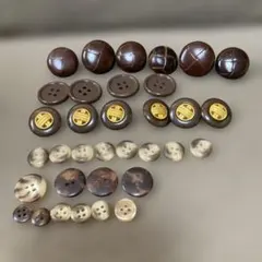 ボタン　茶色系　まとめ売り
