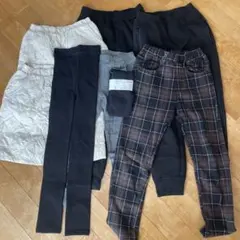 ユニクロボトムスセット（スウェット・レギンス・チェック柄）8点セット