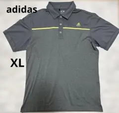 adidas アディダス　ゴルフウェア ポロシャツ グレー　O XL