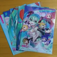 初音ミク クリアファイル　セット　 赤い羽根共同募金　おまけつき