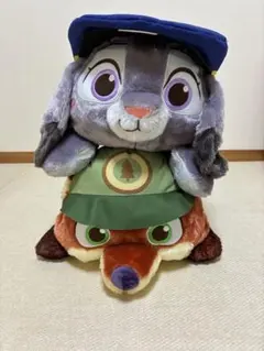 ナムコ限定　ズートピア 赤いほっぺ寝そべりスーパーラージキッズぬいぐるみ　2種